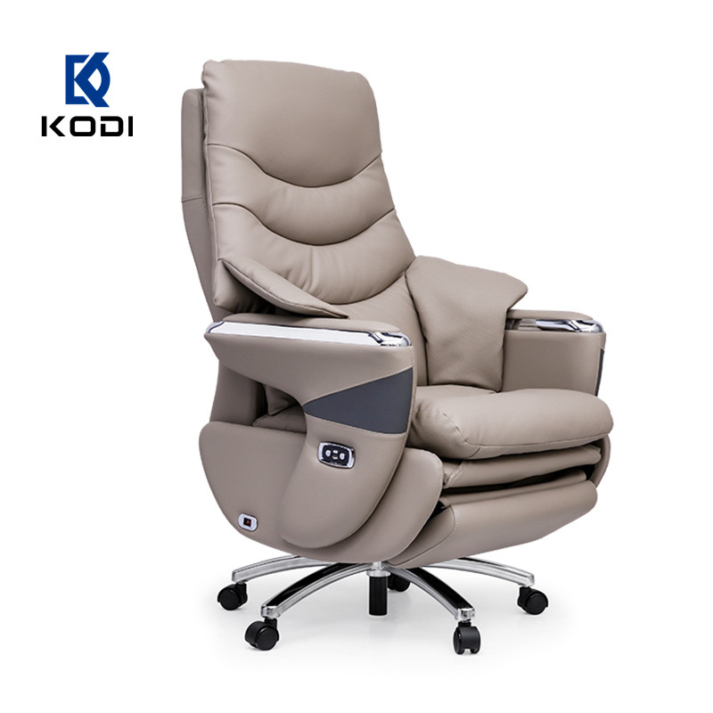 High End Office Chair Reclining Massage Leather Large Class Chair Electric Boss Chair