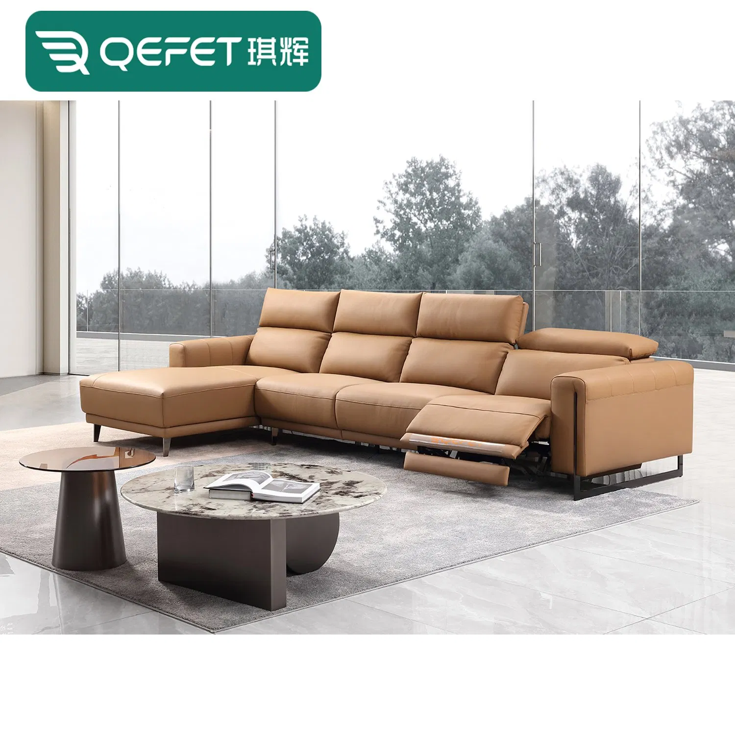 Latest European Modern Furniture Living Room Sofa Electric Recliner Leather Sofa Design with 1 2 3 Seater Sofa Couch