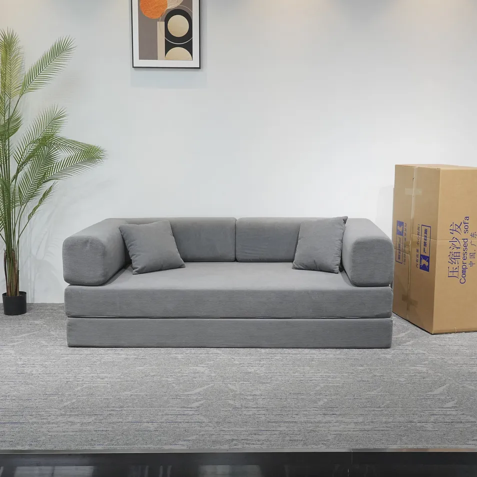 Compact Corduroy Sofa