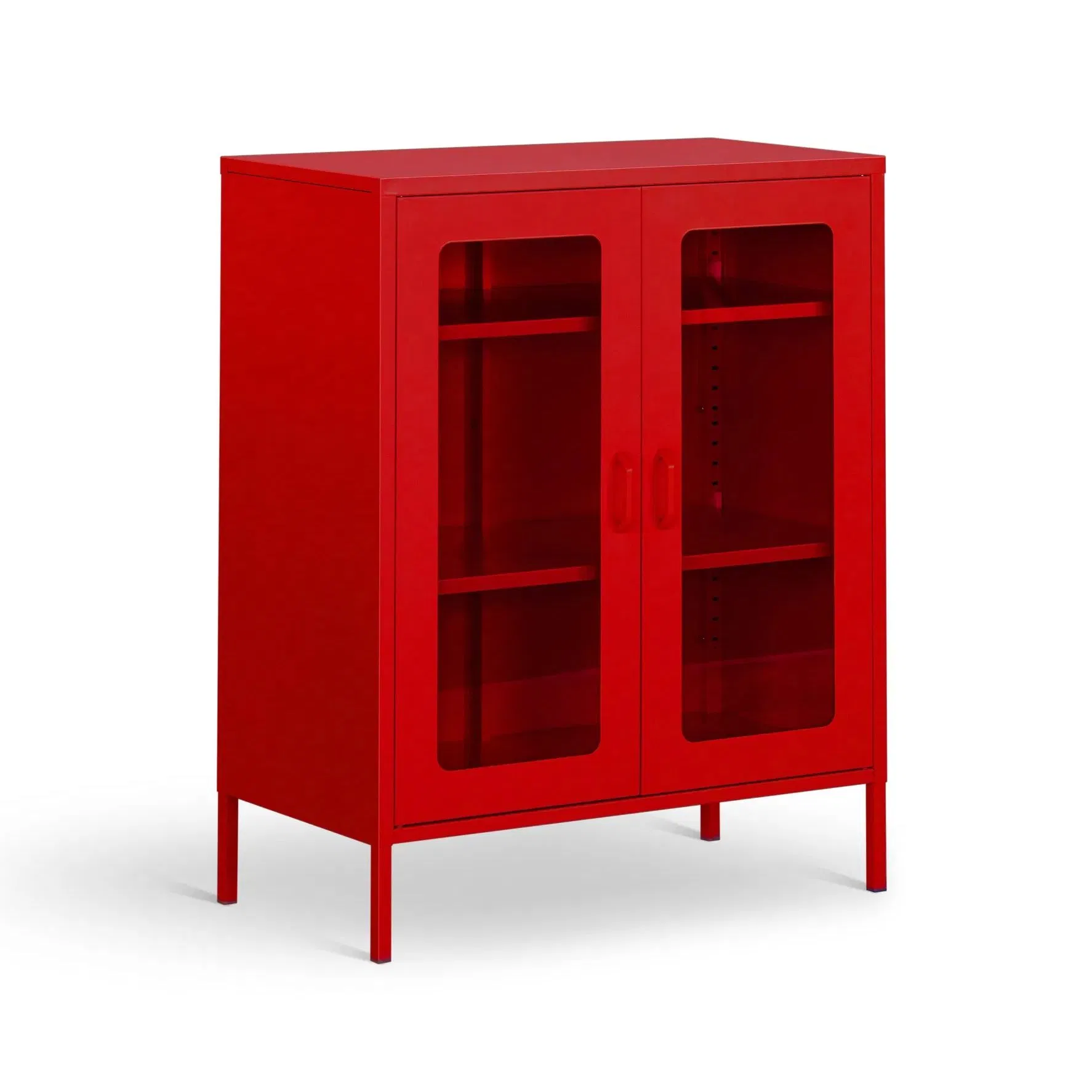 Home Use Standing 2 Door Metal Locker Sideboard Steel Storage Cabinets