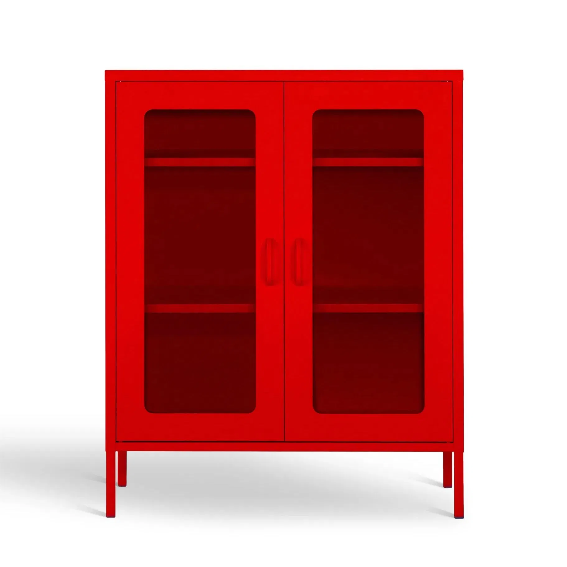 Home Use Standing 2 Door Metal Locker Sideboard Steel Storage Cabinets