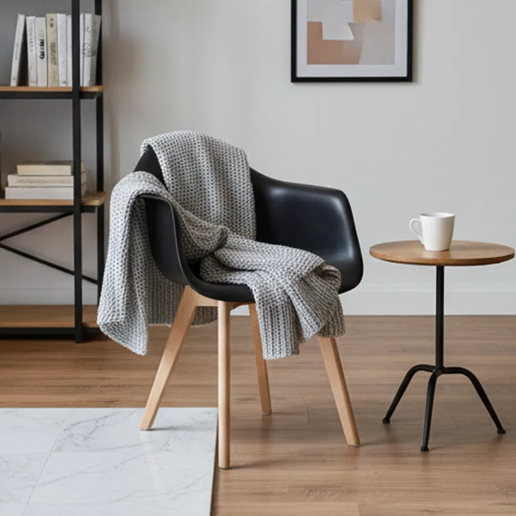 Manufacturing Nordic Colorful Plastic Chair Wooden Legs Dining Chairs Colorful Plastic Chair