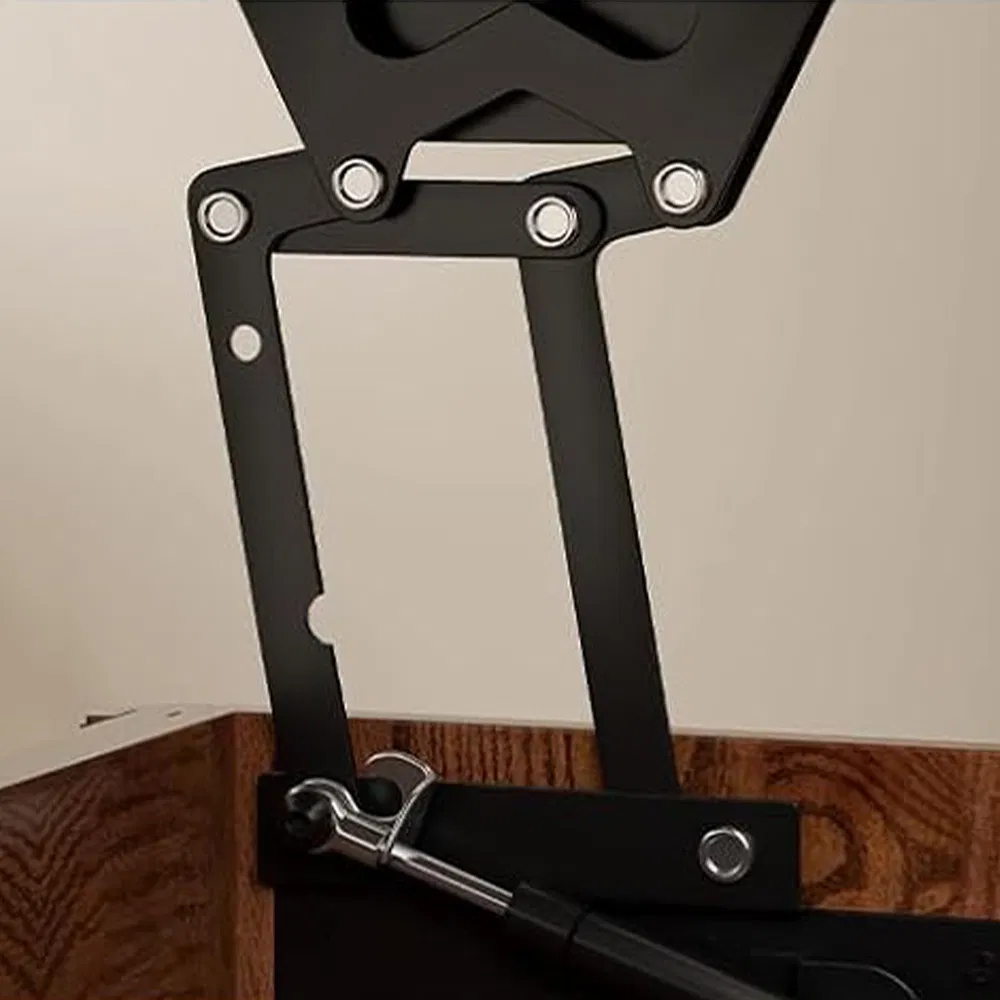 Height-Adjustable Coffee Table with 2 Drawers and Hidden Storage