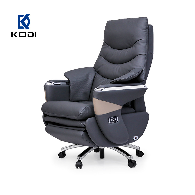 High End Office Chair Reclining Massage Leather Large Class Chair Electric Boss Chair