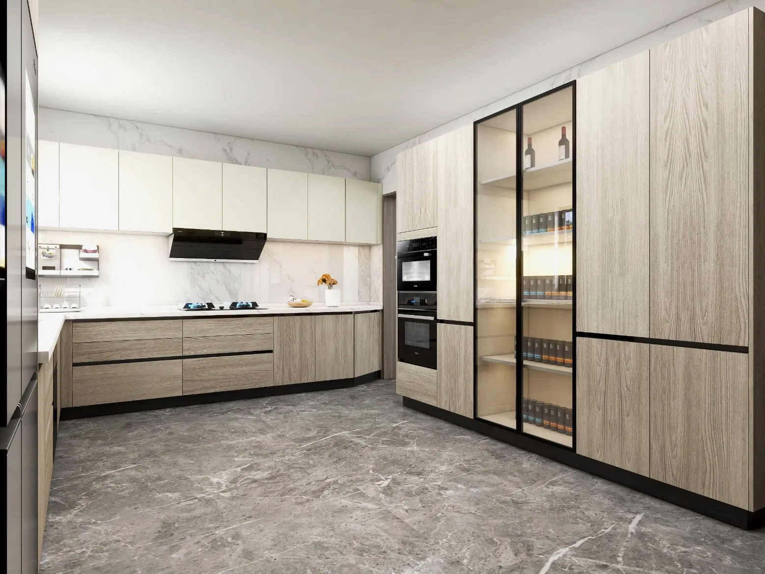 Microwave Storage Cabinet Buffet Sideboard Furniture Kitchen Cabinets