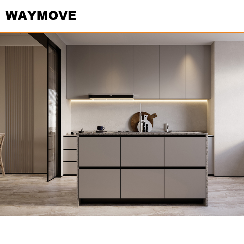 Storage Modular Wholesale Wooden Kitchen &amp; Bathroom Cabinet Set for Professional Spaces Modern Solid Wood Aluminium Kitchen Cabinets