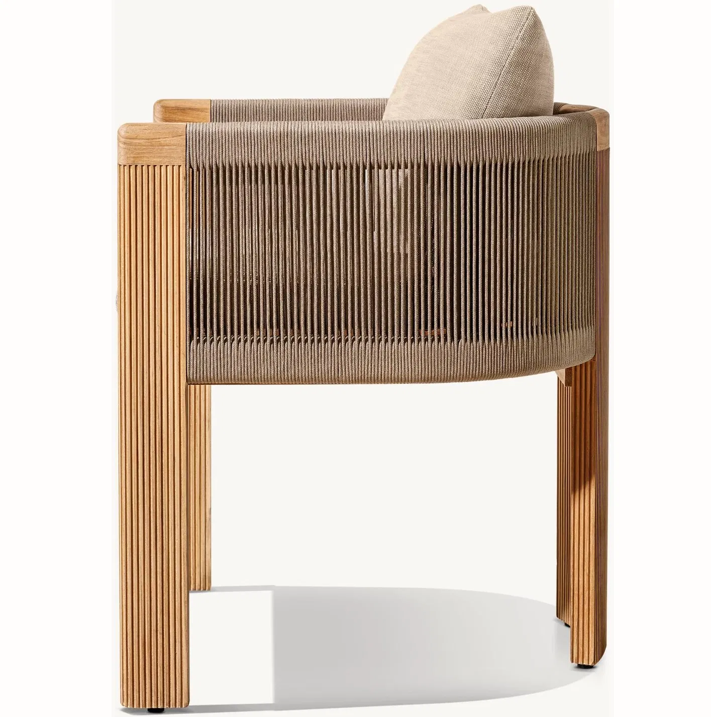 Luxury Resort Villa Balcony Outdoor Furniture Dining Set Patio Teak Table and Chairs