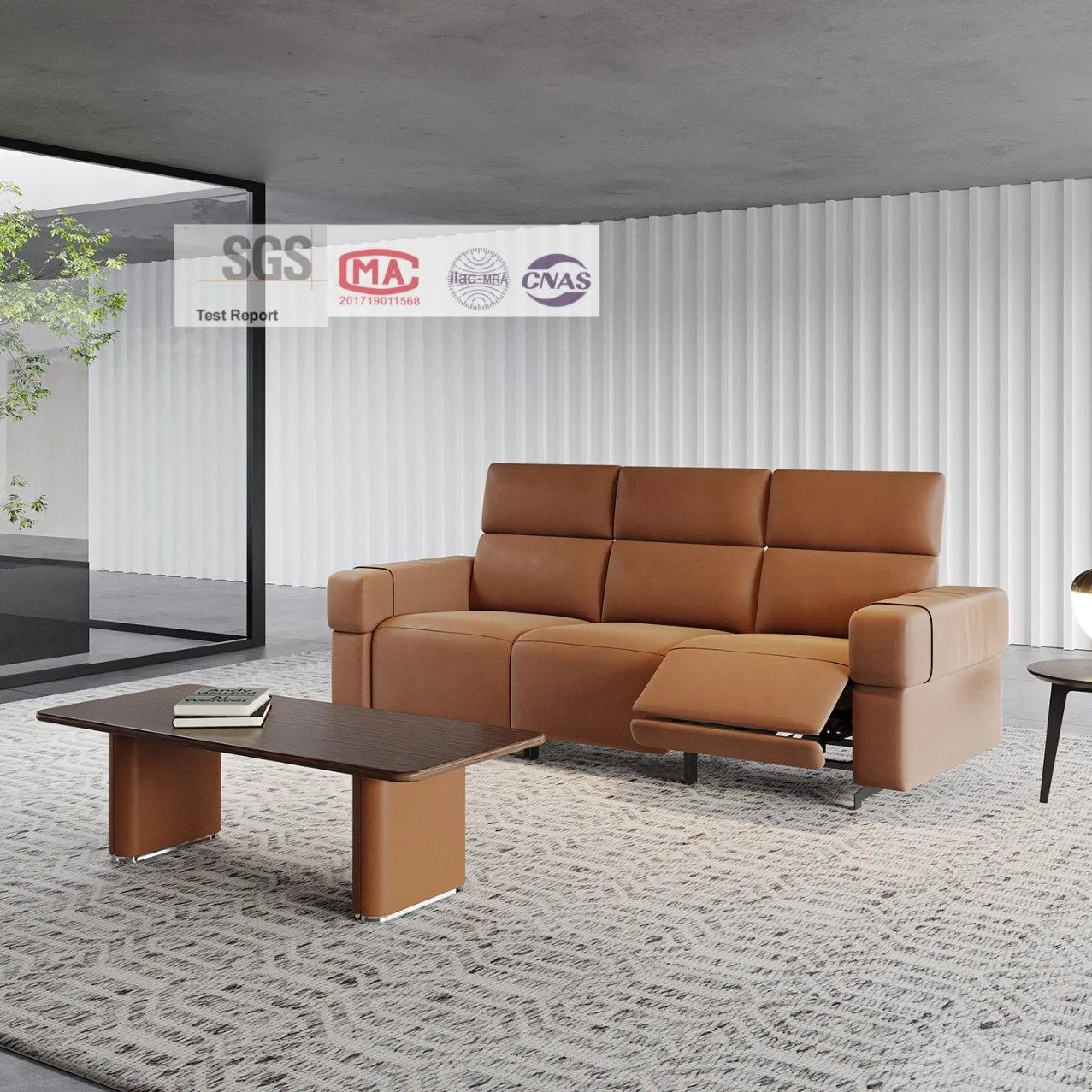 Modern Furniture 3-Seater Sofa Recliner Modern Living Room Sofa Functional with USB Charging