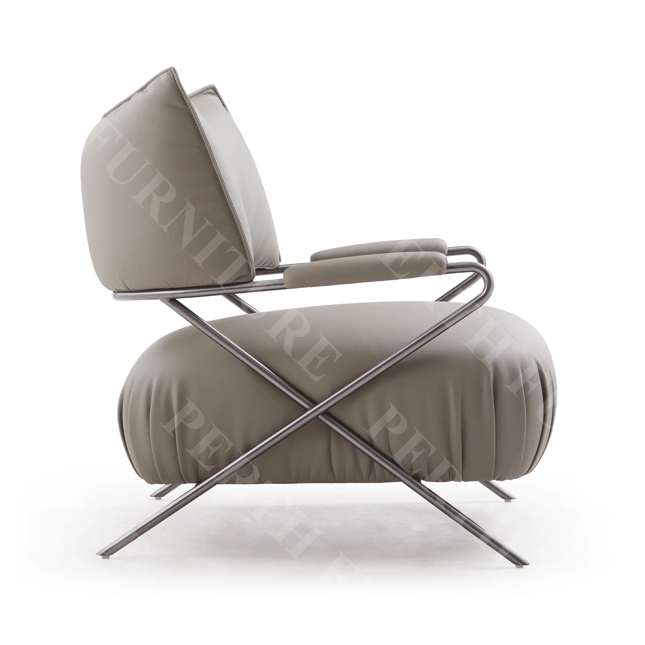 Elegant Lounge PU Microfiber Chair for Stylish Home Living Rooms Hotel Bedroom Office Furniture Cbm: 0.662, Fob Shenzhen