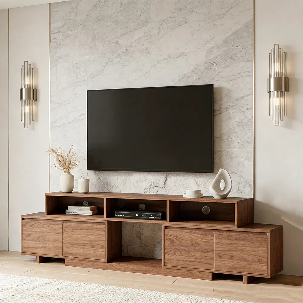 Extendable TV Stand Entertainment Center for 75 Inches Tvs