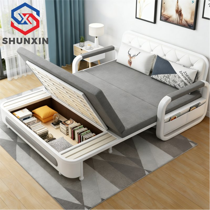 Modern Luxury Bedroom Smart Double Bed Foldable Portable Folding King Size Sofa Bed