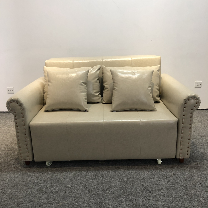 Italian Classic Customized Color Home Furniture Leather Loveseat Chesterfield Sofa Bed