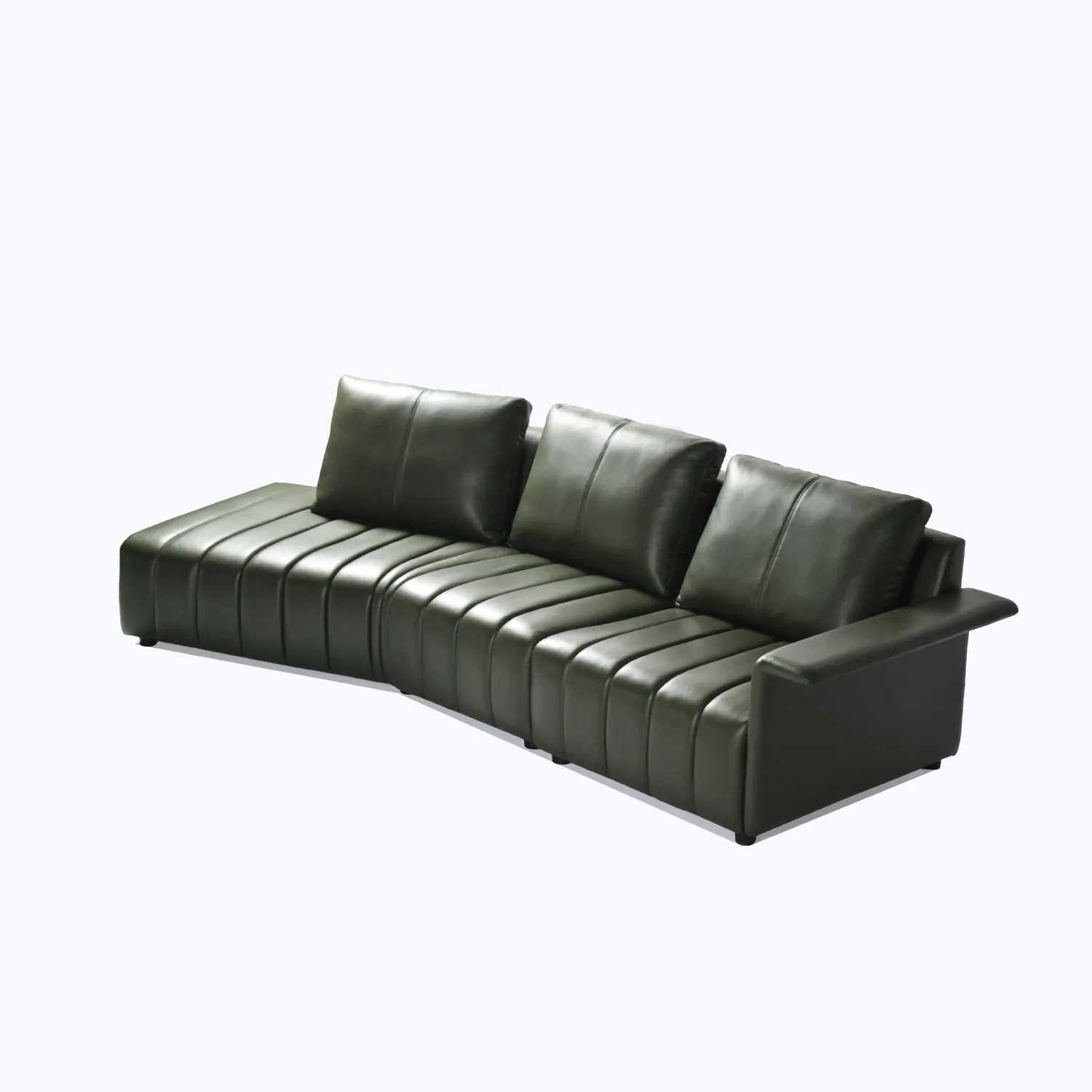 Factory Direct Supply Wear-Resistant Sectional Leather Sofa for Long Sitting