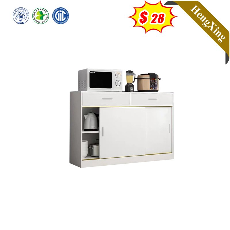 Modern Simple Design Black Mobile Wooden Home Kitchen Furniture Sideboard Tea Bowl Storage Cabinet