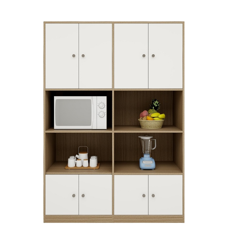 Tableware Open with Doors Household Wooden Cutlery Cabinet Sideboard Buffet