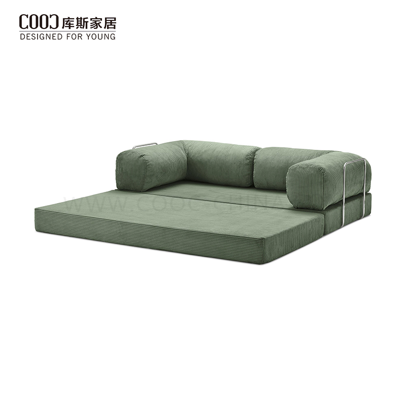 Sofa in Box Compressed Vacuum Sealed Packed Convertible Sponge Fabric Teddy Sofa Bed Couch Modern Teddy Sofa