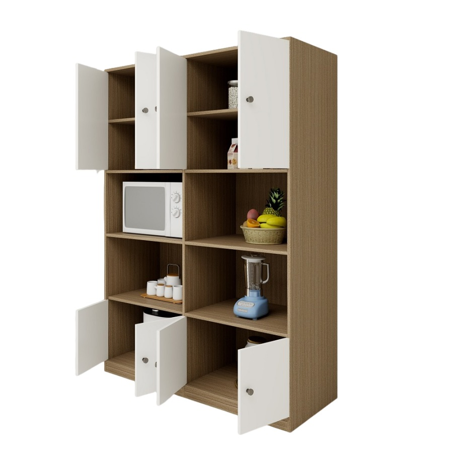 Tableware Open with Doors Household Wooden Cutlery Cabinet Sideboard Buffet