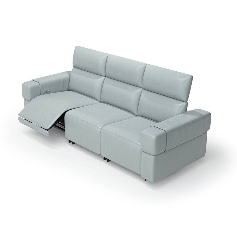 Modern Furniture 3-Seater Sofa Recliner Modern Living Room Sofa Functional with USB Charging
