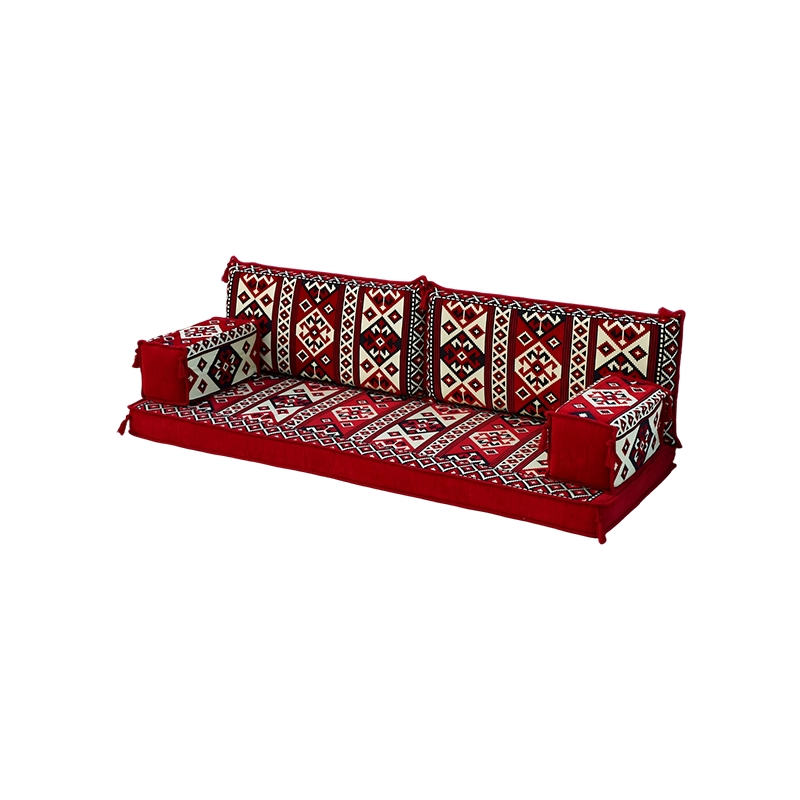 Living Room Furniture Arabic Majlis Stylish Fabric Floor Seating Sofa Single Loveseat Set