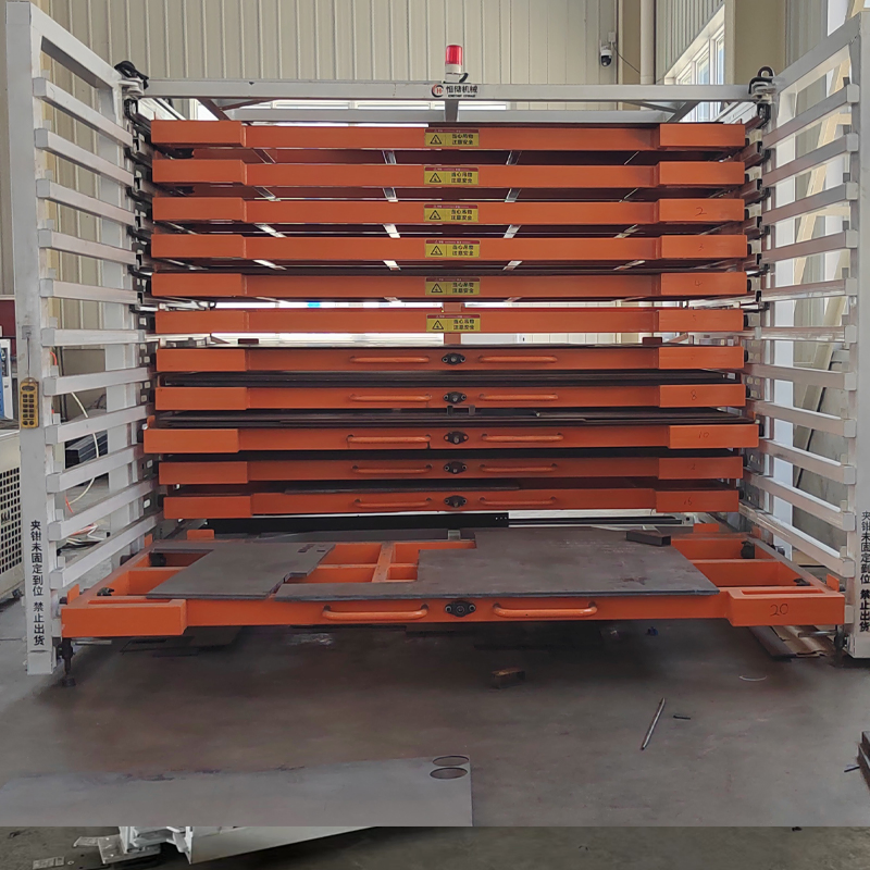 Heavy Duty Roll out Sheet Metal Storage Rack Sliding Steel Plate Organizer with High Capacity &amp; Safety Lock