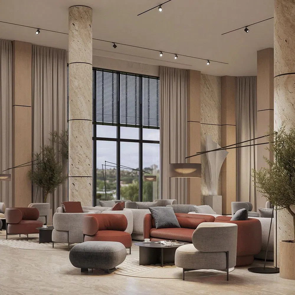 Crack Resistant Prima-01 OEM/ODM Custom Leather Reception Lobby Furniture for Hotel