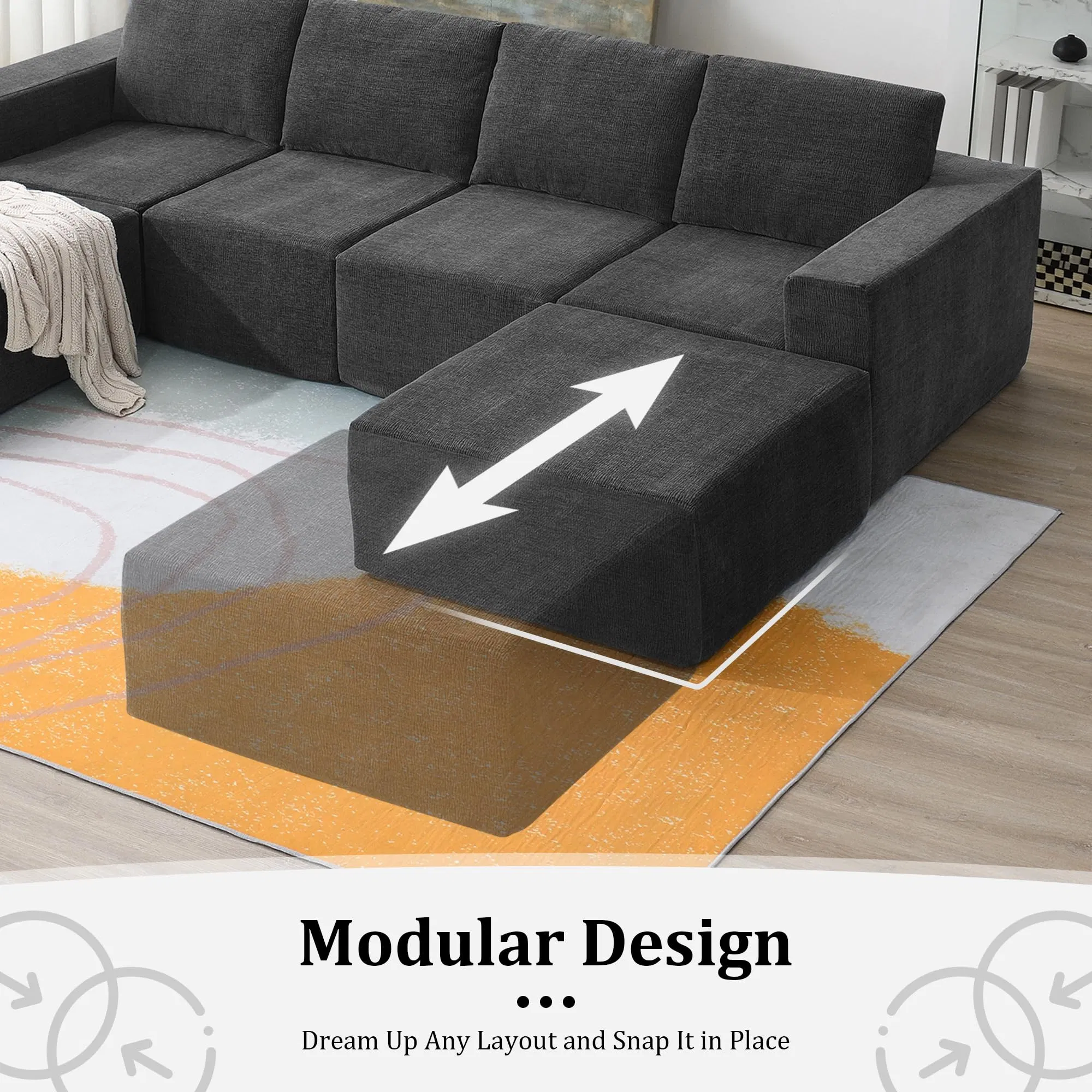 Modern Wholesale Fabric Modular Living Room Vacuum Home Furniture Lazy Sectional Boneless Frameless Compressed Sofa for Home Luxury Furniture
