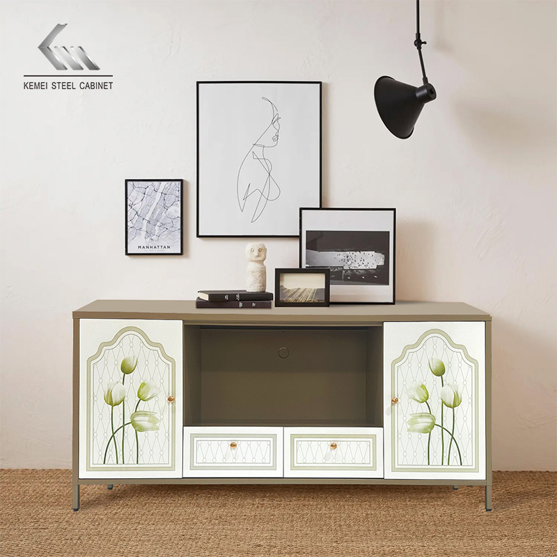 Office Storage Metal Lockable Locker Steel Sideboard Buffet Cabinet for Living Room Home