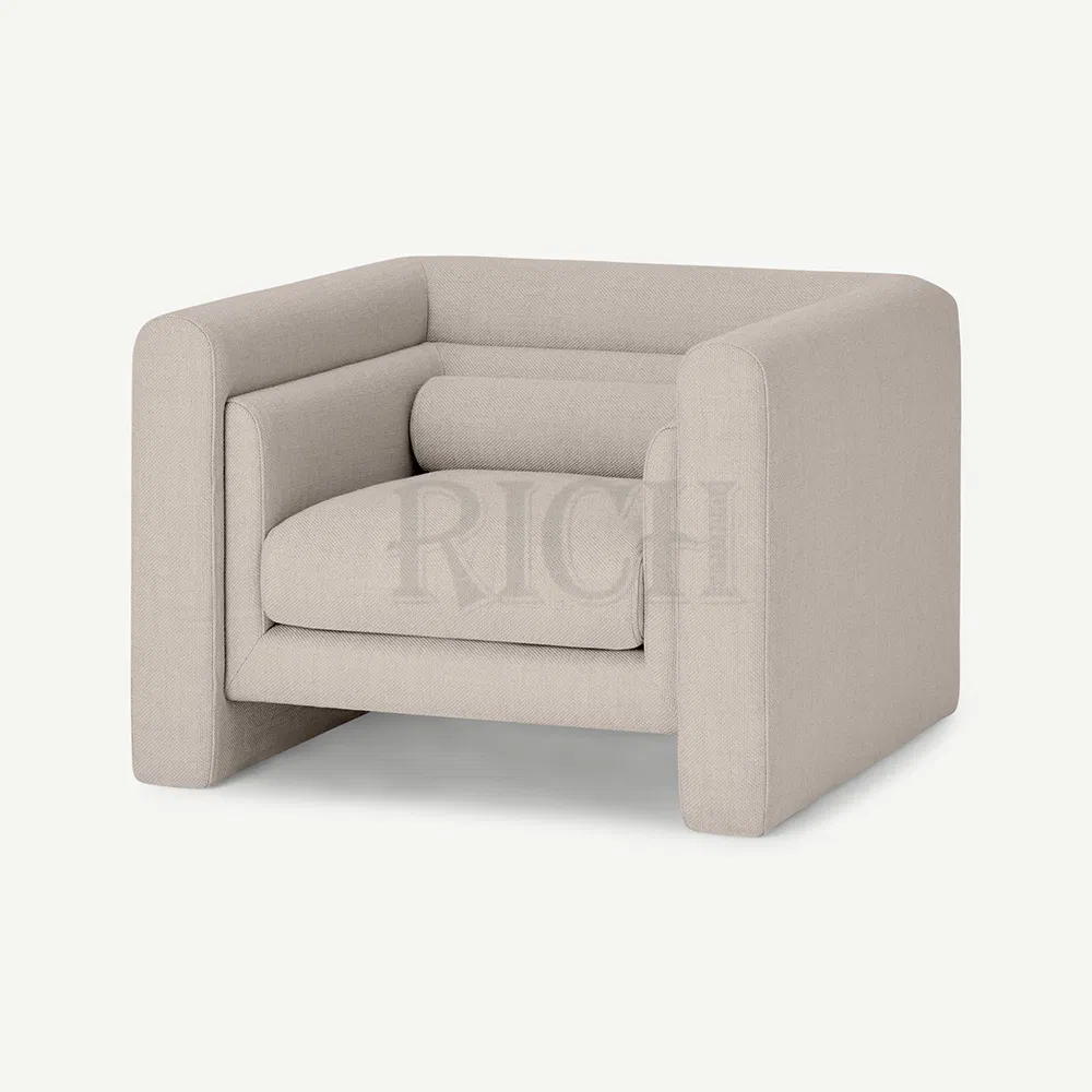 Modern Hotel Office Home Living Room Loveseat Couch Linen Fabric Lounge Sofa