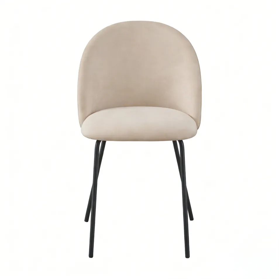 Velvet Upholstered Dining Chair View 2