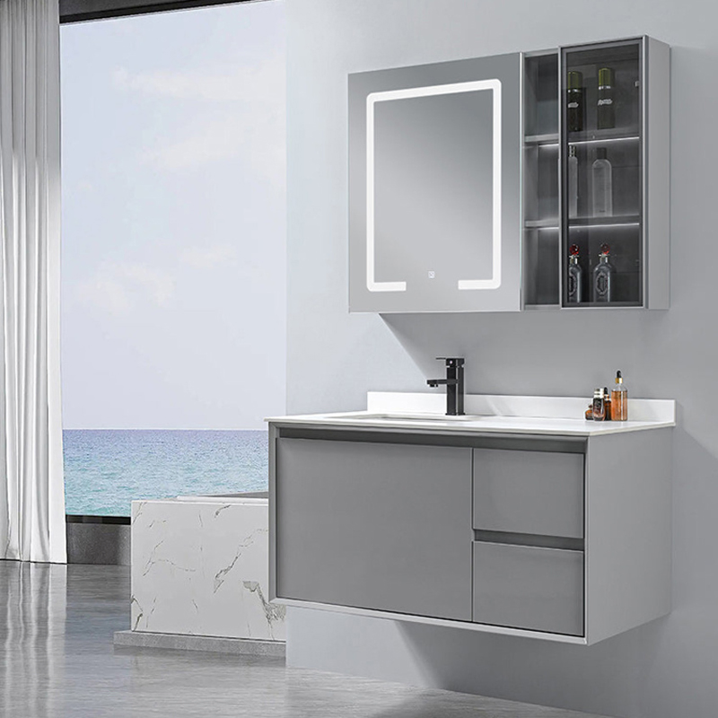 Sintered Stone Basin Combination Washbasin Cabinet Wash Table Bathroom Cabinet