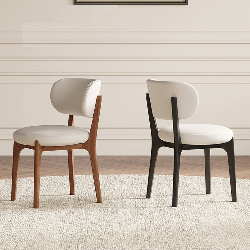Kitchen Wholesale Home Upholstered Seat Dining Room Comfy Interior Armless Chairs Dining Chair with Wood Legs