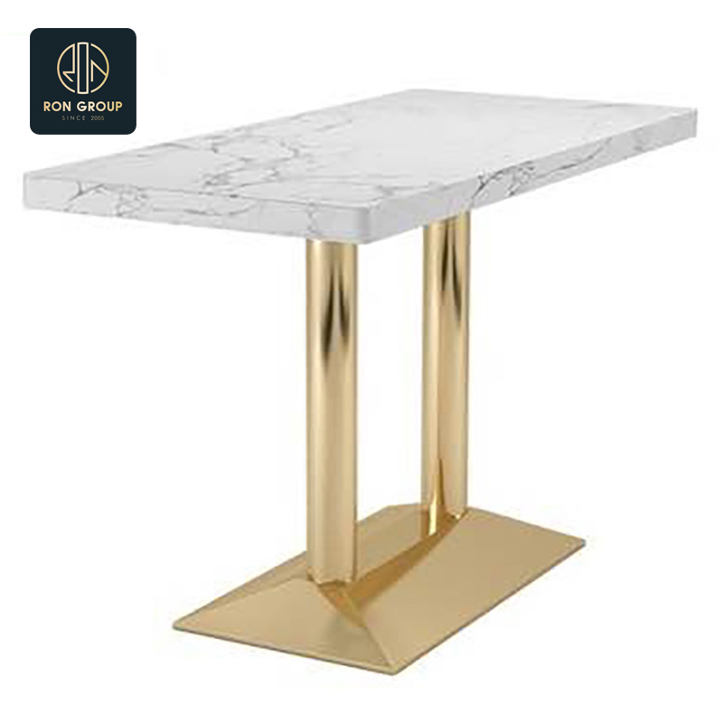 Modern Design Wholesales Commercial Coffee Shop Cafe Leather Booth Seating Square Sintered Stone Leather Restaurant Furniture Chair Table for Restaurant