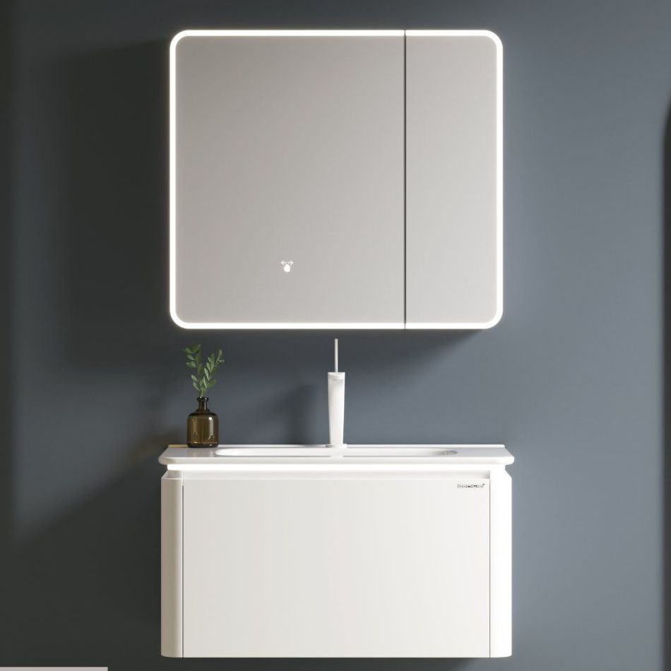 Durable Bathroom Accessories PVC LED Light Bathroom Cabinet