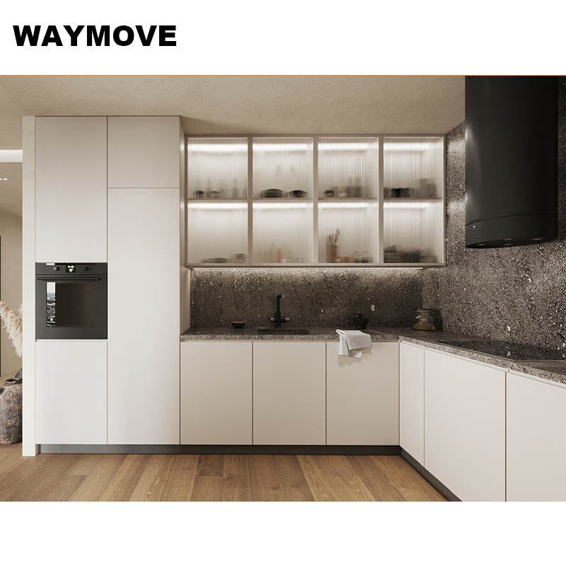 Storage Modular Wholesale Wooden Kitchen &amp; Bathroom Cabinet Set for Professional Spaces Modern Solid Wood Aluminium Kitchen Cabinets