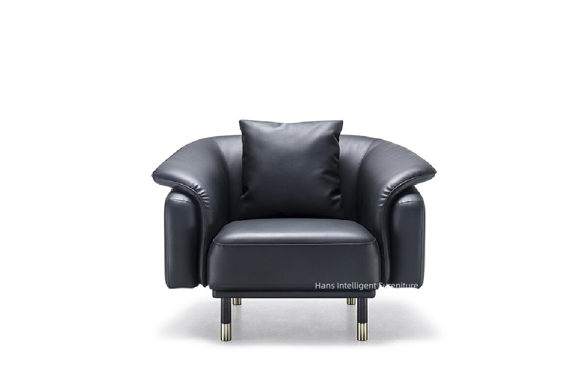 Elegant Leather Loveseat Sofa for High-End Home Furniture