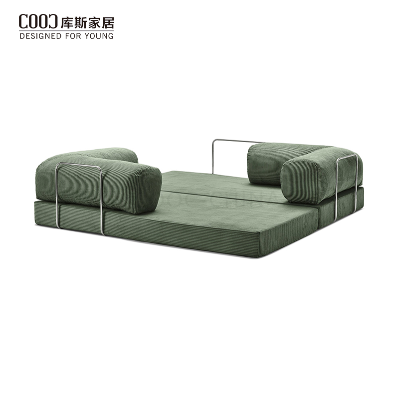 Sofa in Box Compressed Vacuum Sealed Packed Convertible Sponge Fabric Teddy Sofa Bed Couch Modern Teddy Sofa