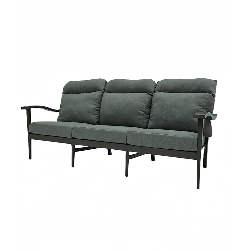 with Cushion Hotels Modern Aluminum Outdoor Furniture Patio Waterproof Sofa for Luxury Garden Recliner Villas Durable Couch Collection