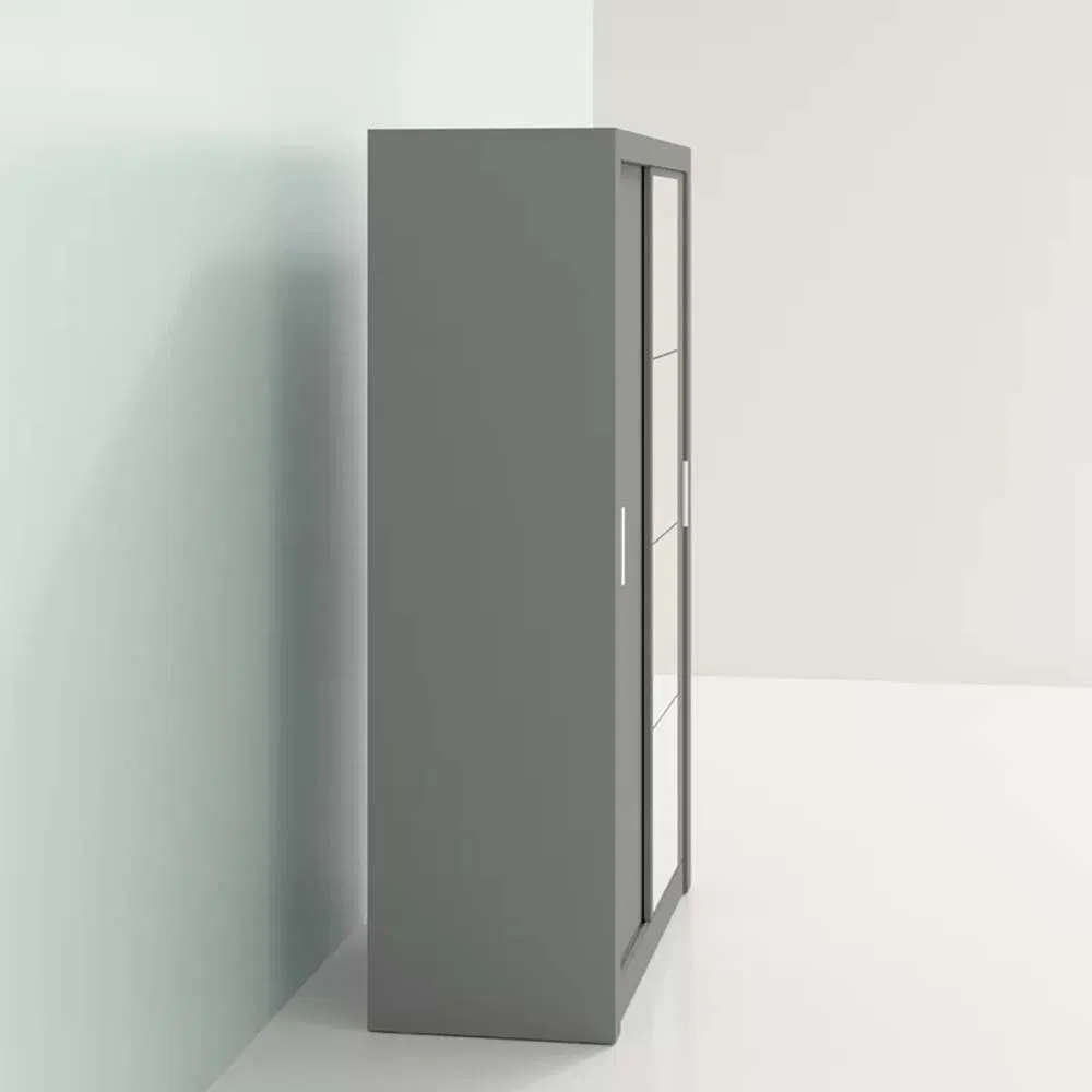 Wholesale Home Furniture Clothes Storage Cabinet Bedroom Wooden Mirror Door Wardrobe