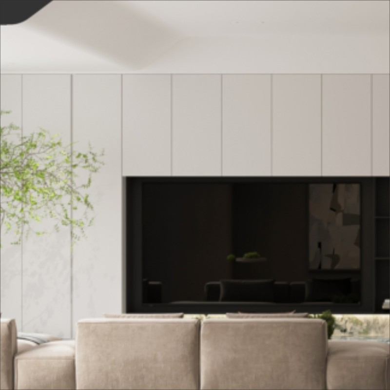 Sleek Design Walk-in Wardrobe with PVC and MDF Finish