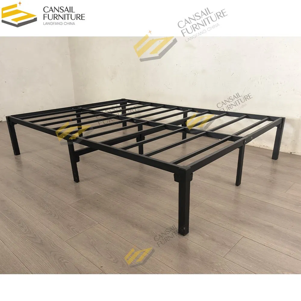 Full Size Bed Frame, Heavy Duty Metal Frame with Steel Slats Support