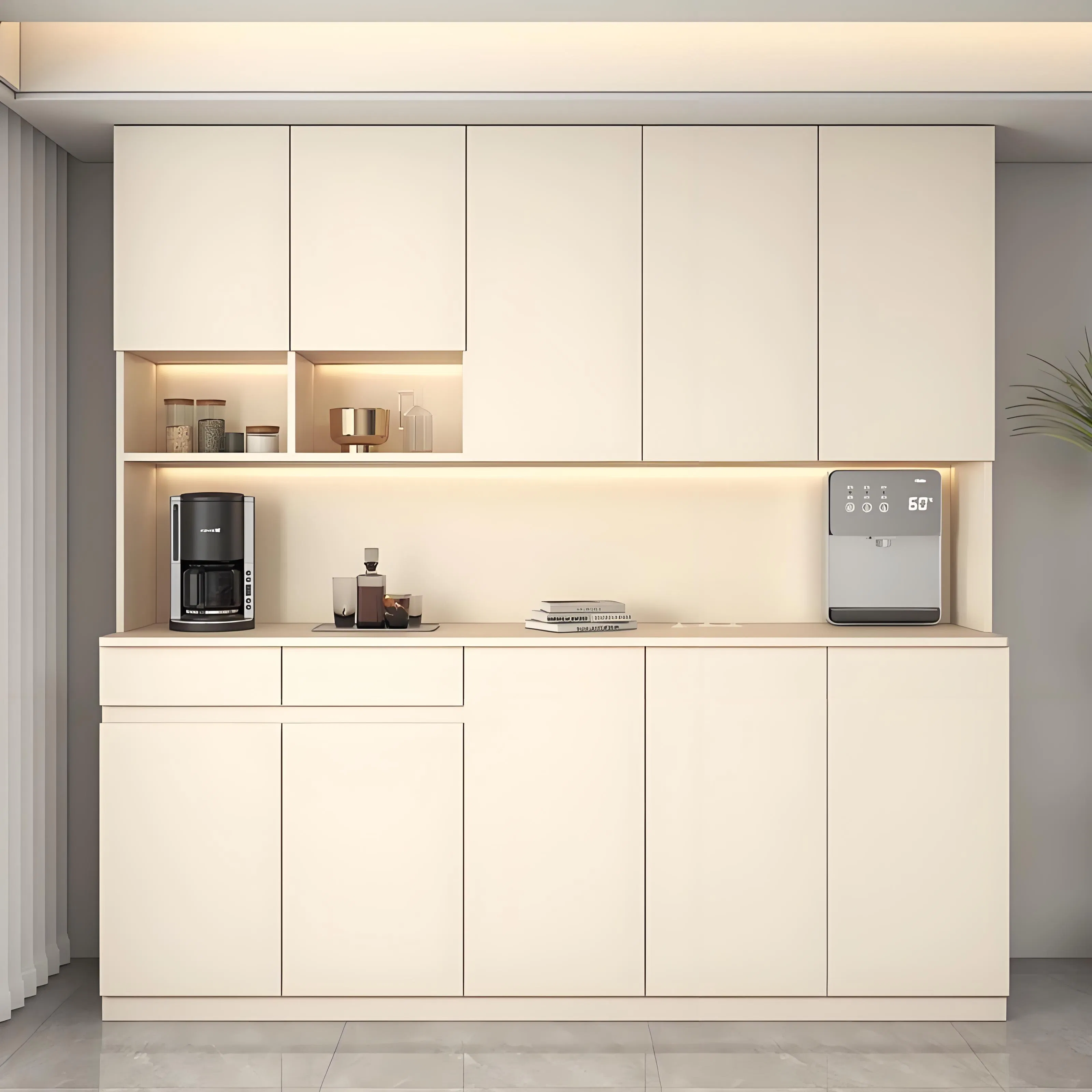 Elegant Wood Sideboard Cabinet with Warranty for Durability