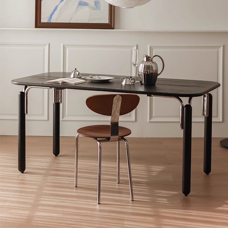 Wood Tables Wooden Furniture Round Dining Tables Hot Selling High Quality Black Walnut Solid Coffee Home Restaurant Dining Set