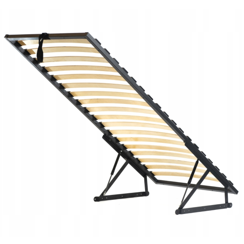 OEM ODM Queen Full Single Size Sample Service Heavy Duty Gas Spring Lifting Slatted Bed Frame Poplar Birch Slats Storage Bed Frame with Lifting Bed Mechanism