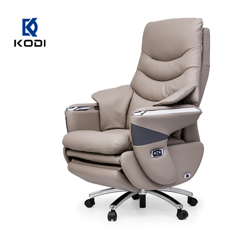 High End Office Chair Reclining Massage Leather Large Class Chair Electric Boss Chair
