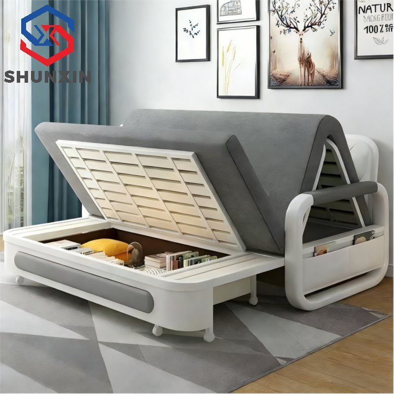 Modern Luxury Bedroom Smart Double Bed Foldable Portable Folding King Size Sofa Bed