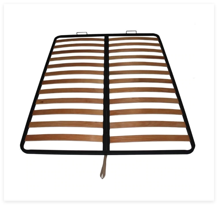 Free Sample Luxury European King Metal Bed Frame Queen Double Storage Bed Frame with Storage Slat Bed Base for Poland Sofa Bed Home Bedroom Furniture Frame