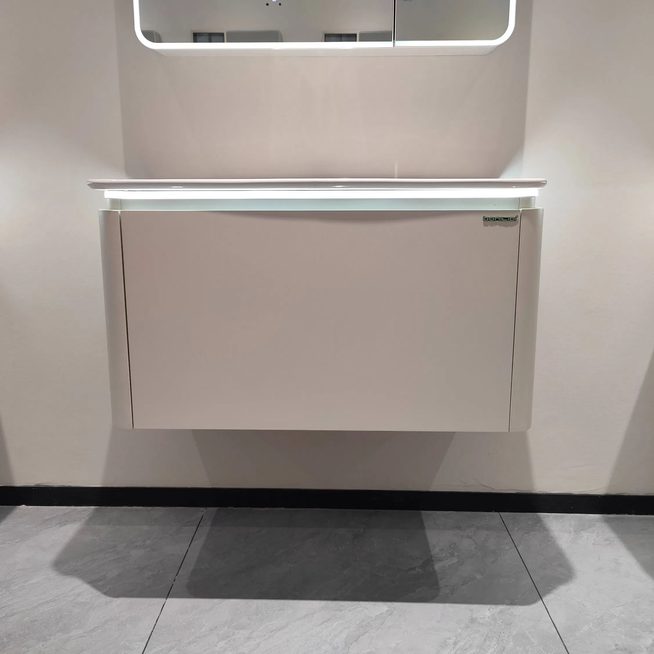 Durable Bathroom Accessories PVC LED Light Bathroom Cabinet