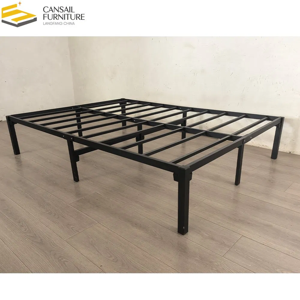 Full Size Bed Frame, Heavy Duty Metal Frame with Steel Slats Support