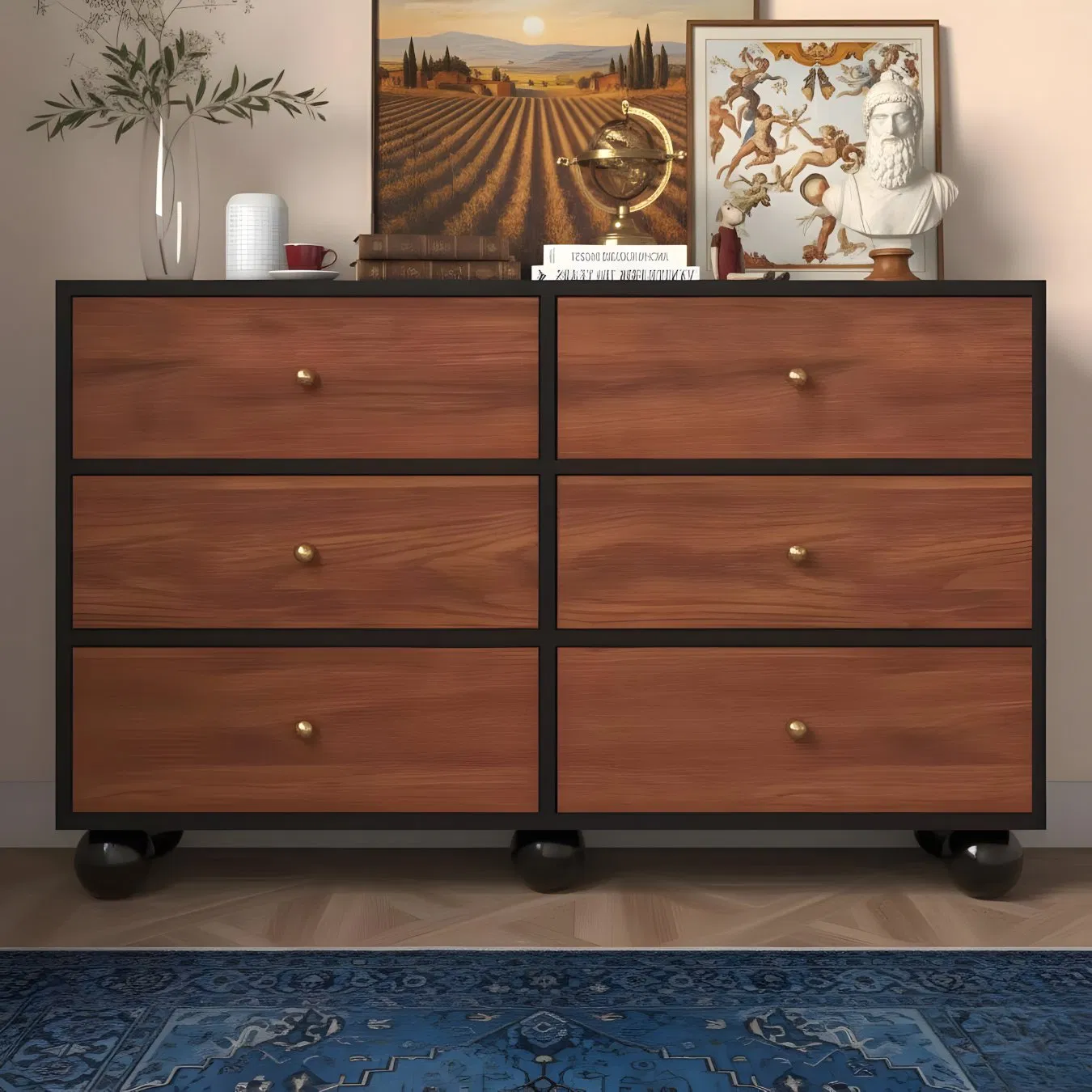 Hot Selling Modern Wooden Sideboard Home Furniture Storage Cabinet Factory Direct