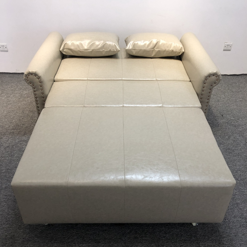 Italian Classic Customized Color Home Furniture Leather Loveseat Chesterfield Sofa Bed